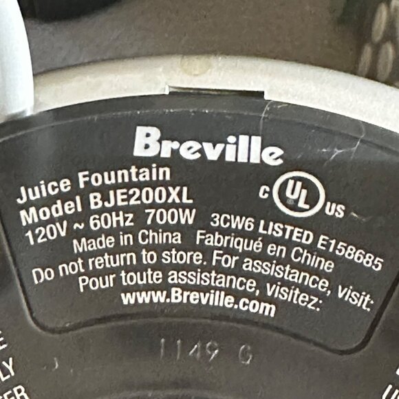 Breville Juice Fountain BJE200XL Juicer Fruit Veggie PUSHER Replacement Part - Picture 7 of 7